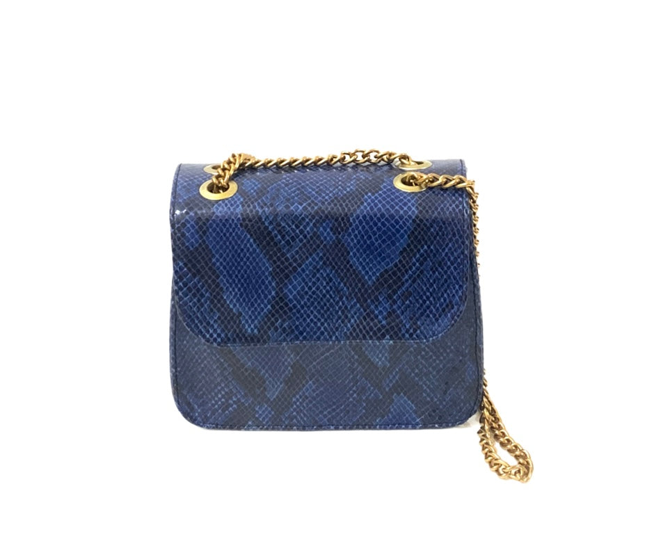 Debs mini chain in Royal blue Snakeskin