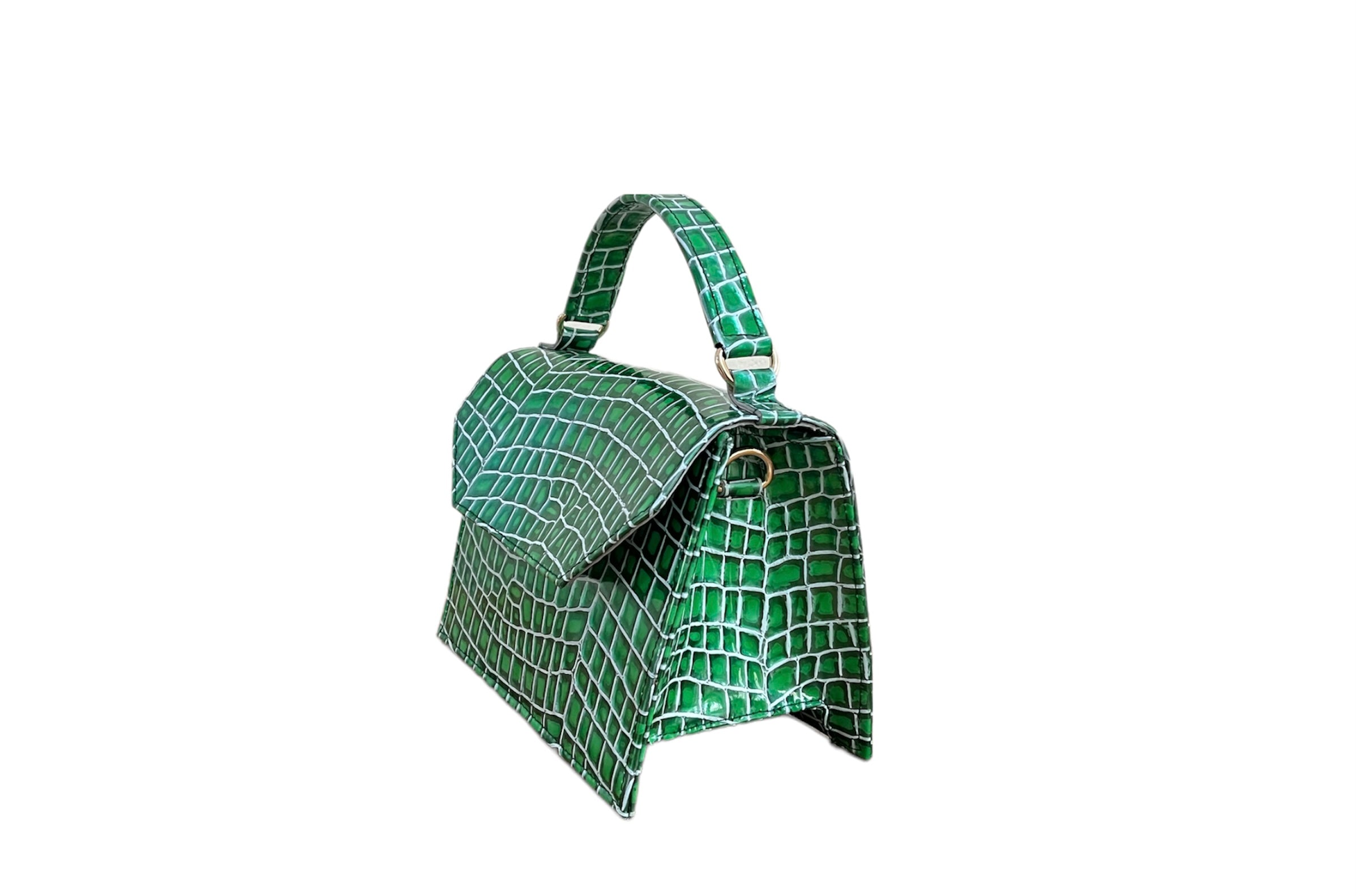 Hafs micro in Green patent leather